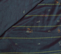 Sushila Vintage Indian Saree 100% Pure Cotton Woven Floral Sari 5 Yard Fabric