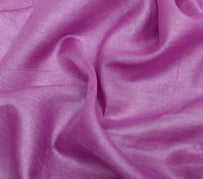 Sushila Vintage Purple Indian Saree 100% Pure Silk Woven Soft Sari Fabric