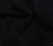 Sushila Vintage Indian Black Saree Blend Georgette Silk Hand Beaded Sari Fabric