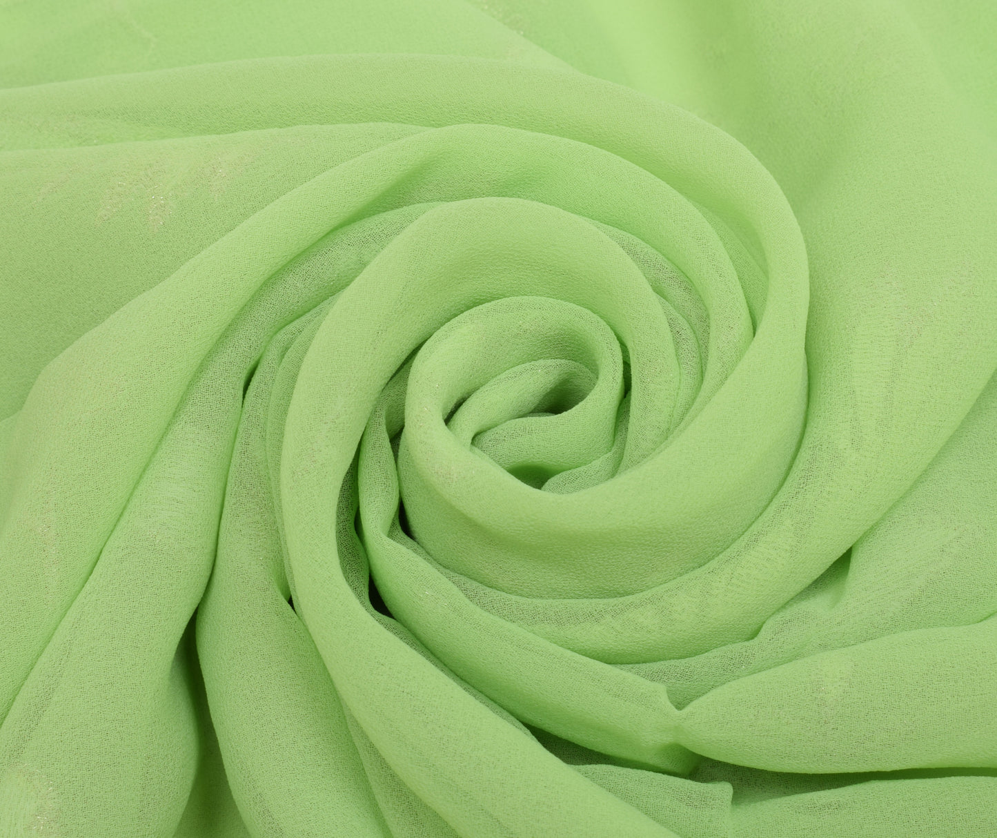 Sushila Vintage Green Saree Blend Georgette Silk Embroidered Floral Sari Fabric