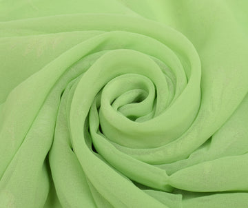 Sushila Vintage Green Saree Blend Georgette Silk Embroidered Floral Sari Fabric