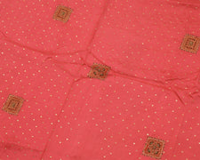 Sushila Vintage Indian Saree 100% Pure Silk Hand Beaded 5 Yard Sari Craft Fabric