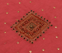 Sushila Vintage Indian Saree 100% Pure Silk Hand Beaded 5 Yard Sari Craft Fabric