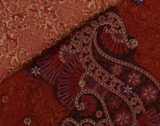 Sushila Vintage Indian Saree Pure Georgette Silk Woven & Embroidered Sari Fabric