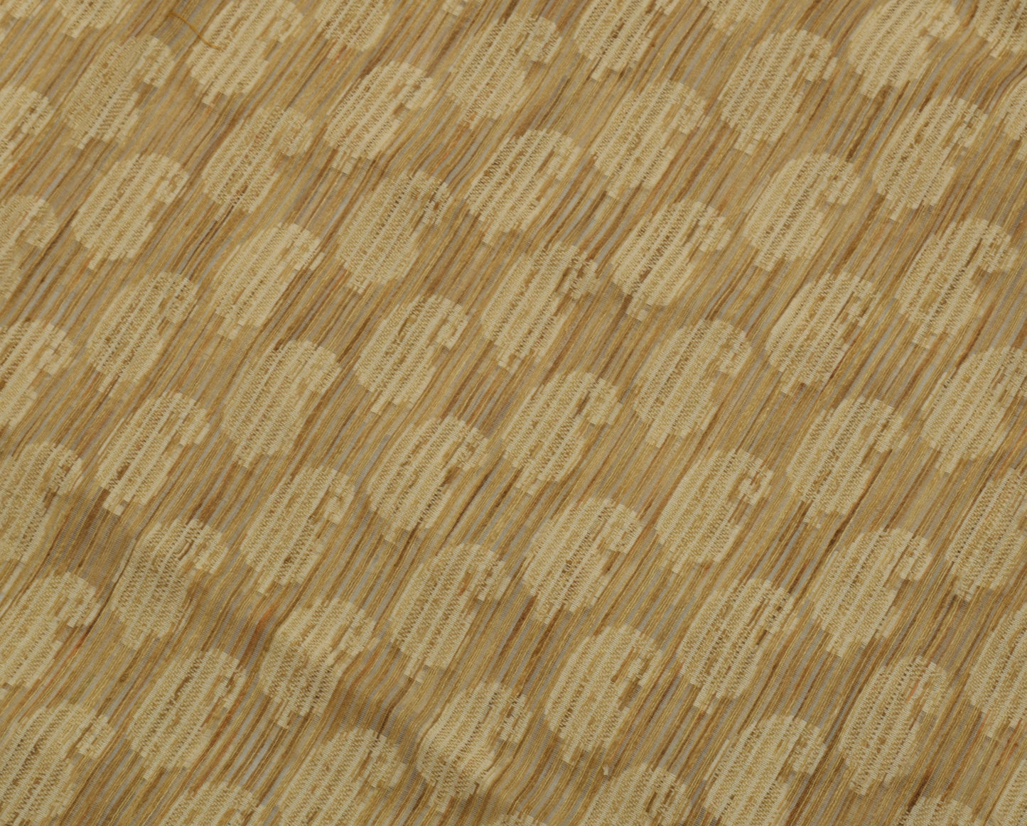Sushila Vintage Light Brown Saree 100% Pure Silk Woven Paisley Sari Craft Fabric