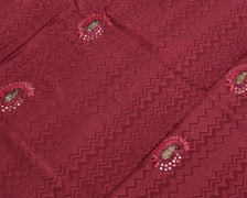 Sushila Vintage Indian Saree Pure Silk Embroidered Paisley Sari Craft Fabric
