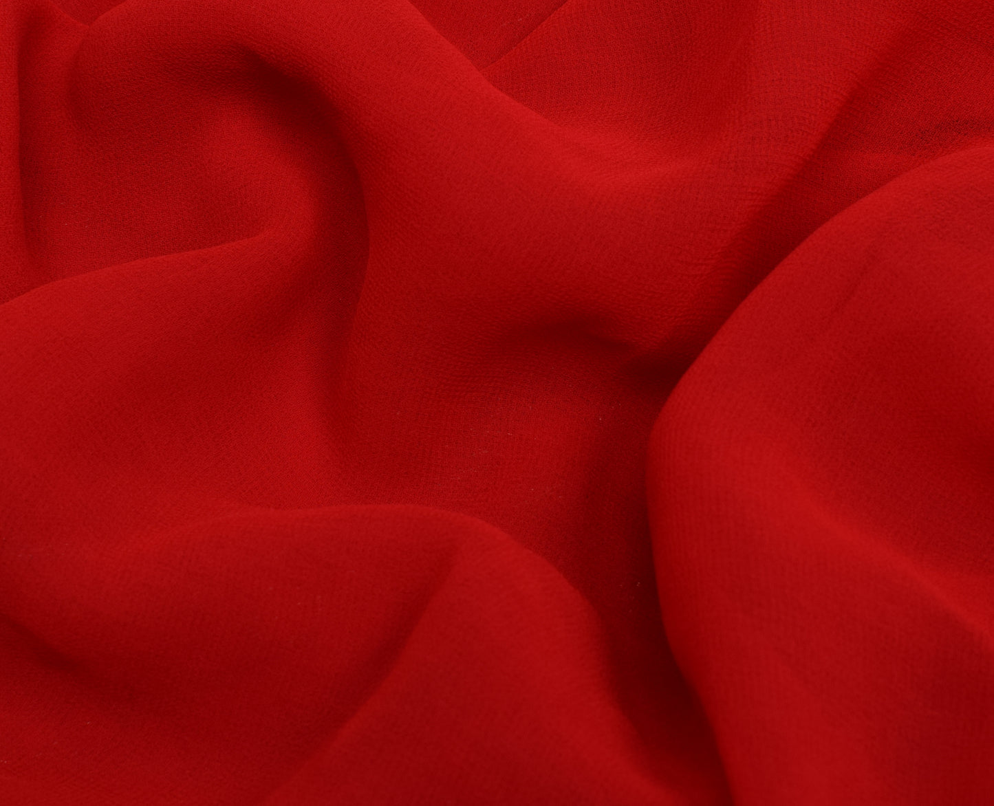 Sushila Vintage Red Saree Blend Georgette Embroidered Floral Sari Craft Fabric