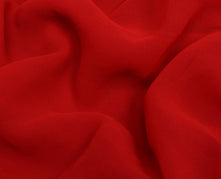 Sushila Vintage Red Saree Blend Georgette Embroidered Floral Sari Craft Fabric