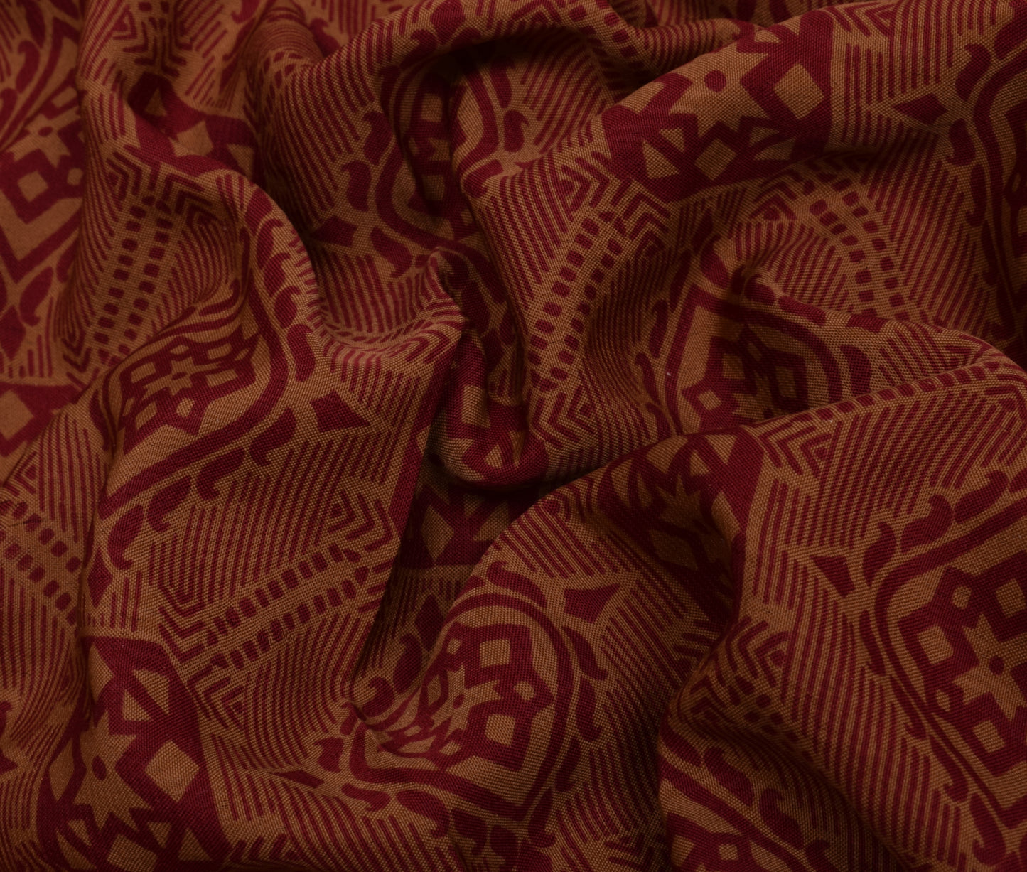 Sushila Vintage Indian Saree Blend Crepe Silk Printed Sari Craft Sari Fabric