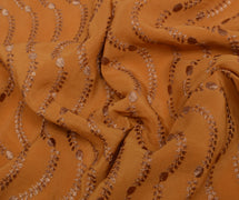 Sushila Vintage Indian Saree Pure Silk Embroidered Floral Sari Craft 5 YD Fabric