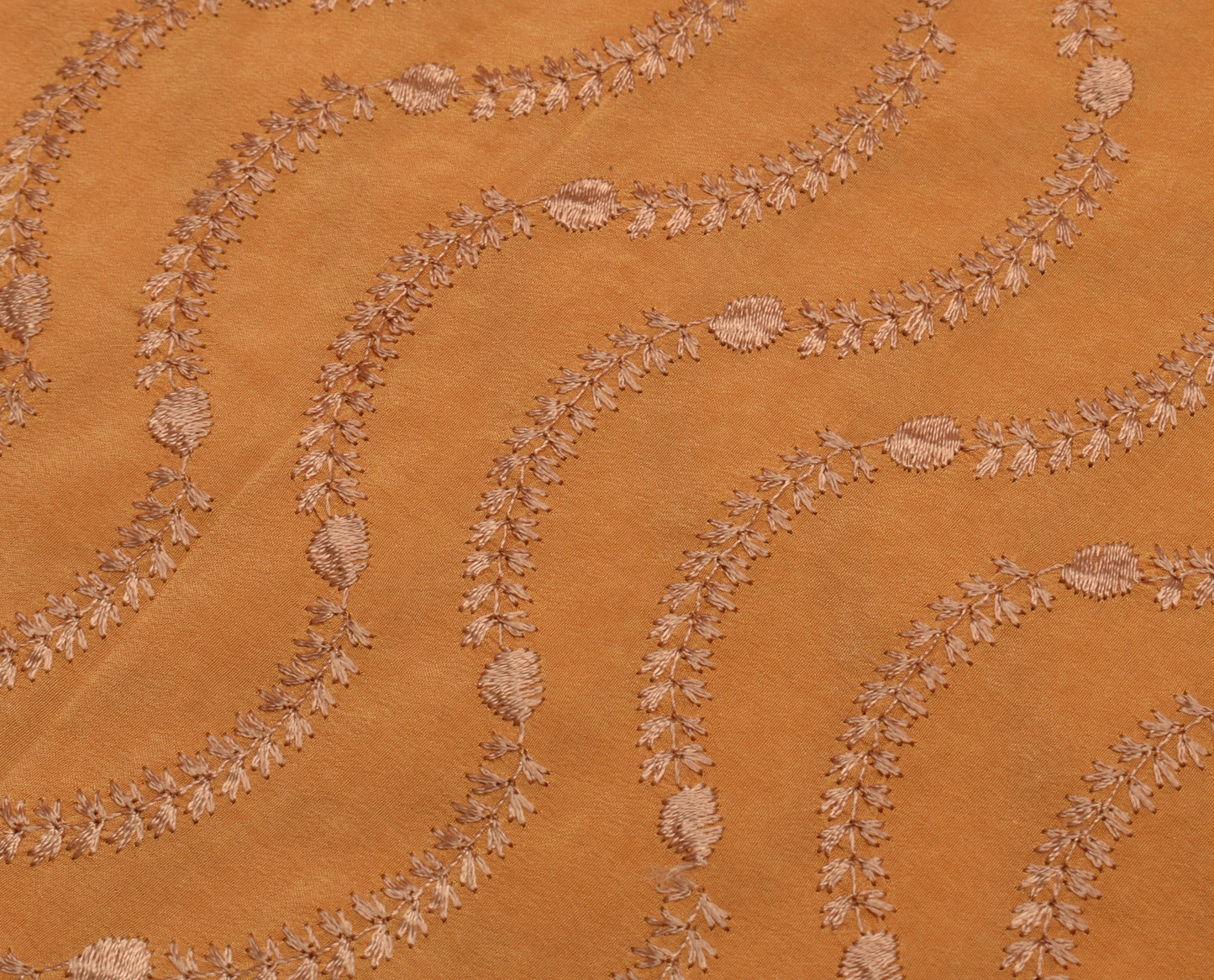 Sushila Vintage Indian Saree Pure Silk Embroidered Floral Sari Craft 5 YD Fabric