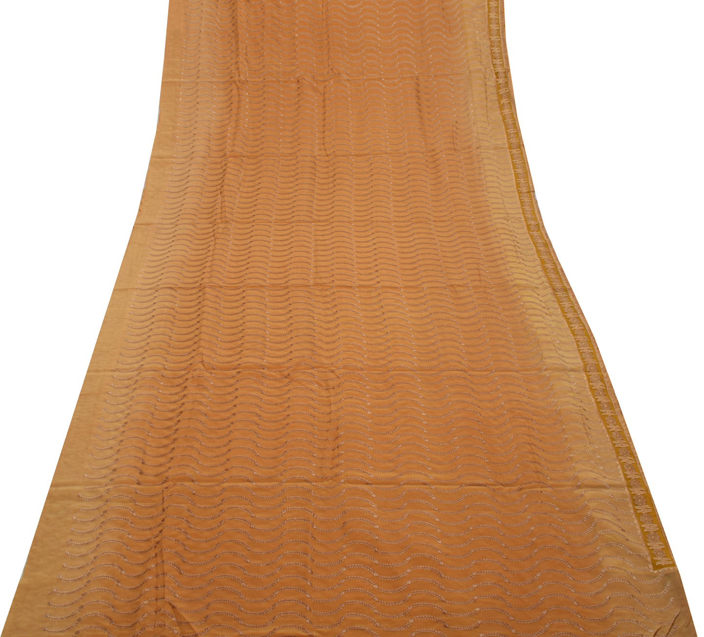 Sushila Vintage Indian Saree Pure Silk Embroidered Floral Sari Craft 5 YD Fabric
