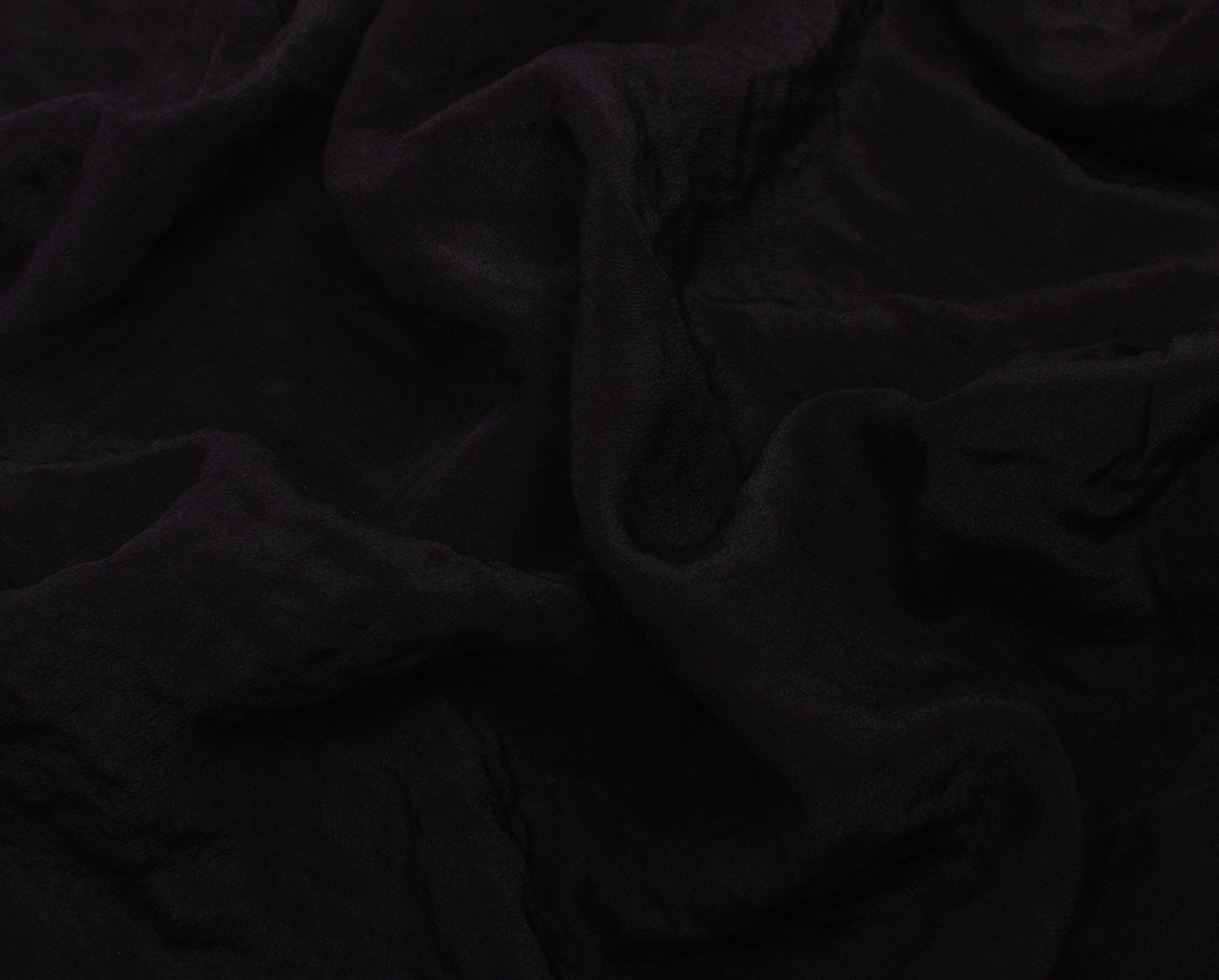 Sushila Vintage Black Saree Pure Crepe Silk Hand Beaded Floral Sari Craft Fabric