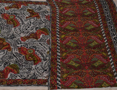 Sushila Vintage Indian Saree Pure Georgette Silk Printed Floral Sari Fabric