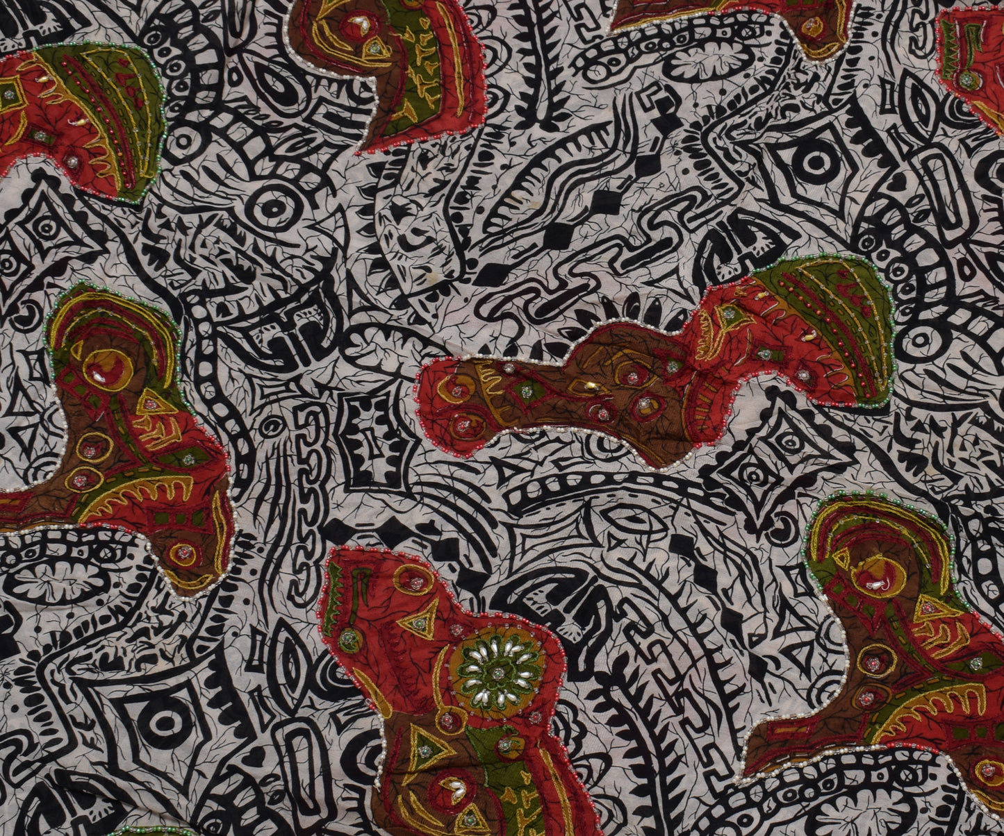 Sushila Vintage Indian Saree Pure Georgette Silk Printed Floral Sari Fabric