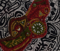 Sushila Vintage Indian Saree Pure Georgette Silk Printed Floral Sari Fabric