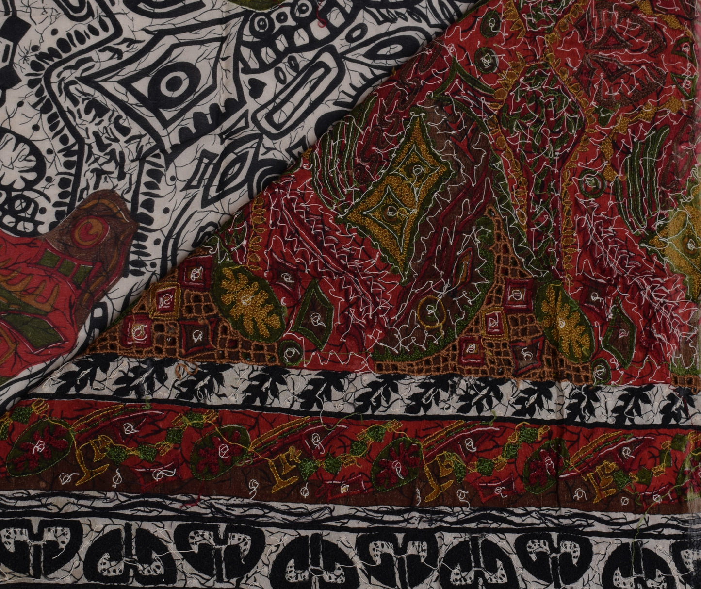 Sushila Vintage Indian Saree Pure Georgette Silk Printed Floral Sari Fabric
