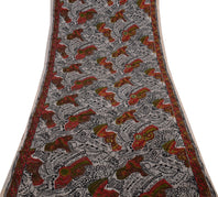 Sushila Vintage Indian Saree Pure Georgette Silk Printed Floral Sari Fabric