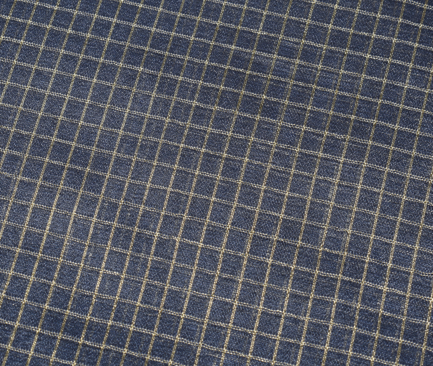 Sushila Vintage Gray Saree Blend Tissue Silk Woven Check Sari Craft 6 YD Fabric