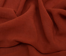 Sushila Vintage Rust Saree Pure Georgette Silk Embroidered Floral Sari Fabric