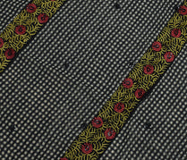 Sushila Vintage Indian Saree Blend Georgette Printed & Embroidered Sari Fabric