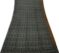 Sushila Vintage Indian Saree Blend Georgette Printed & Embroidered Sari Fabric
