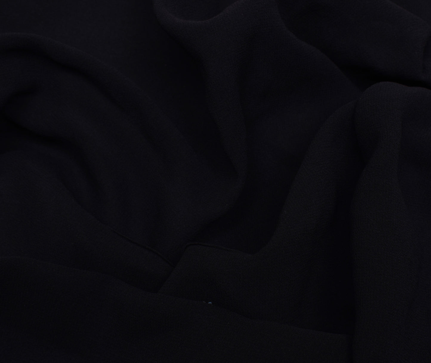 Sushila Vintage Black Saree Pure Georgette Silk Hand Beaded Sari Craft Fabric
