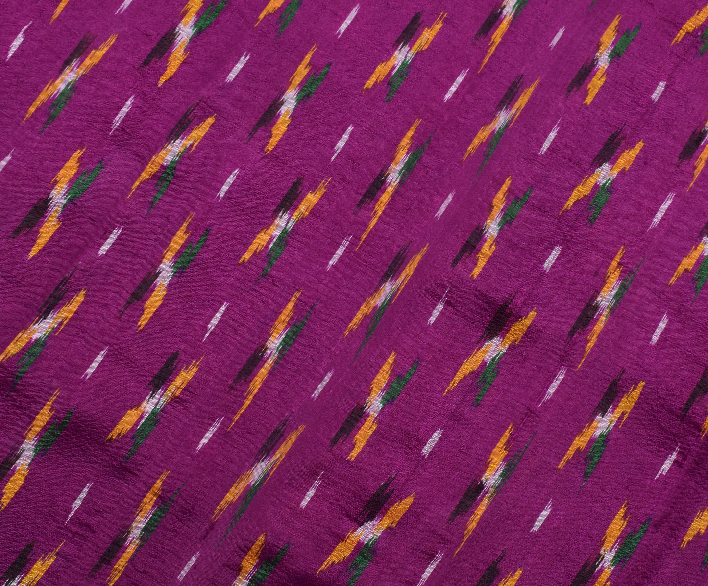 Sushila Vintage Purple Saree Pure Silk Hand Woven Ikat Patola Sari Craft Fabric