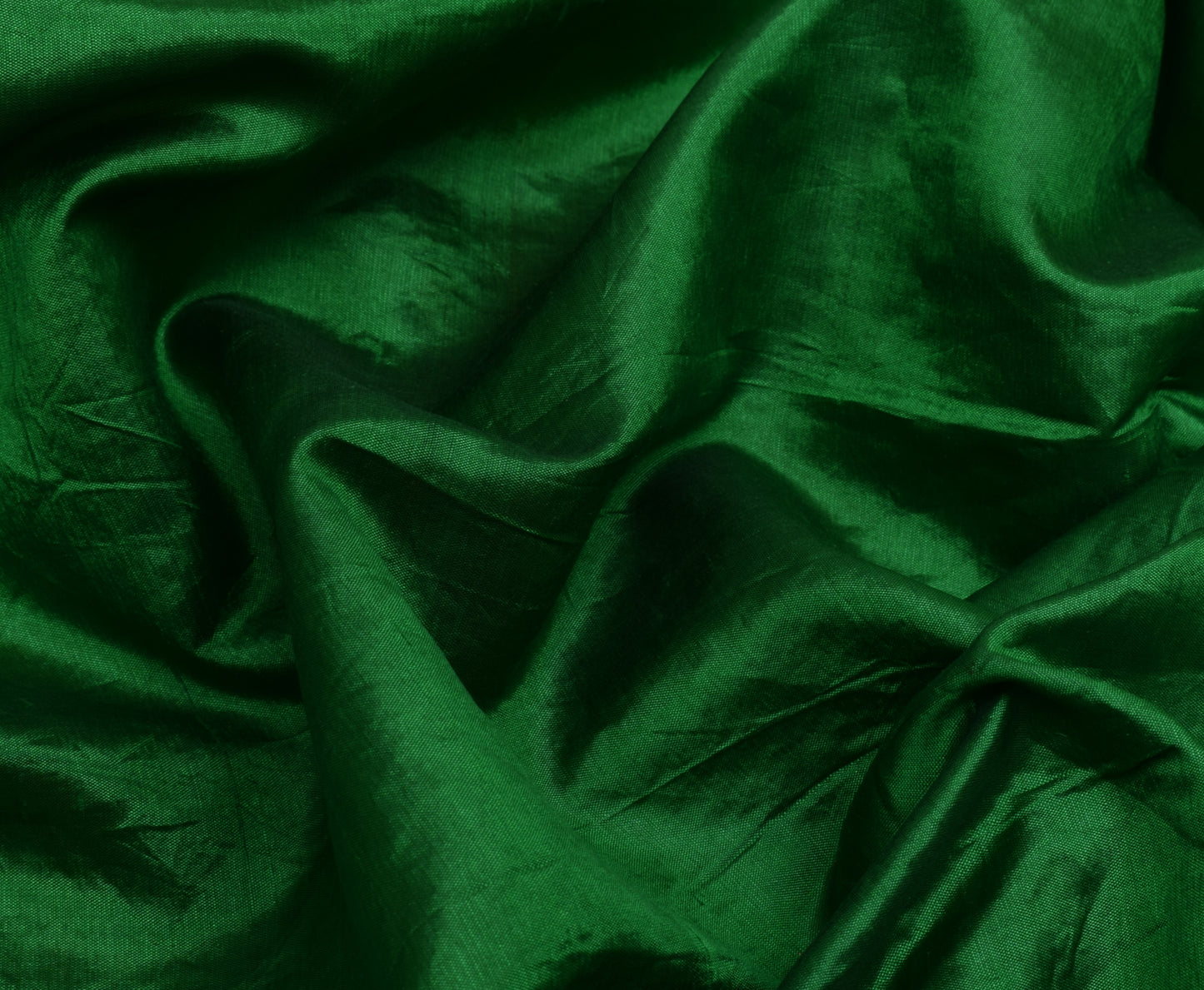 Sushila Vintage Indian Green Saree Pure Silk Embroidered Birds Sari Craft Fabric