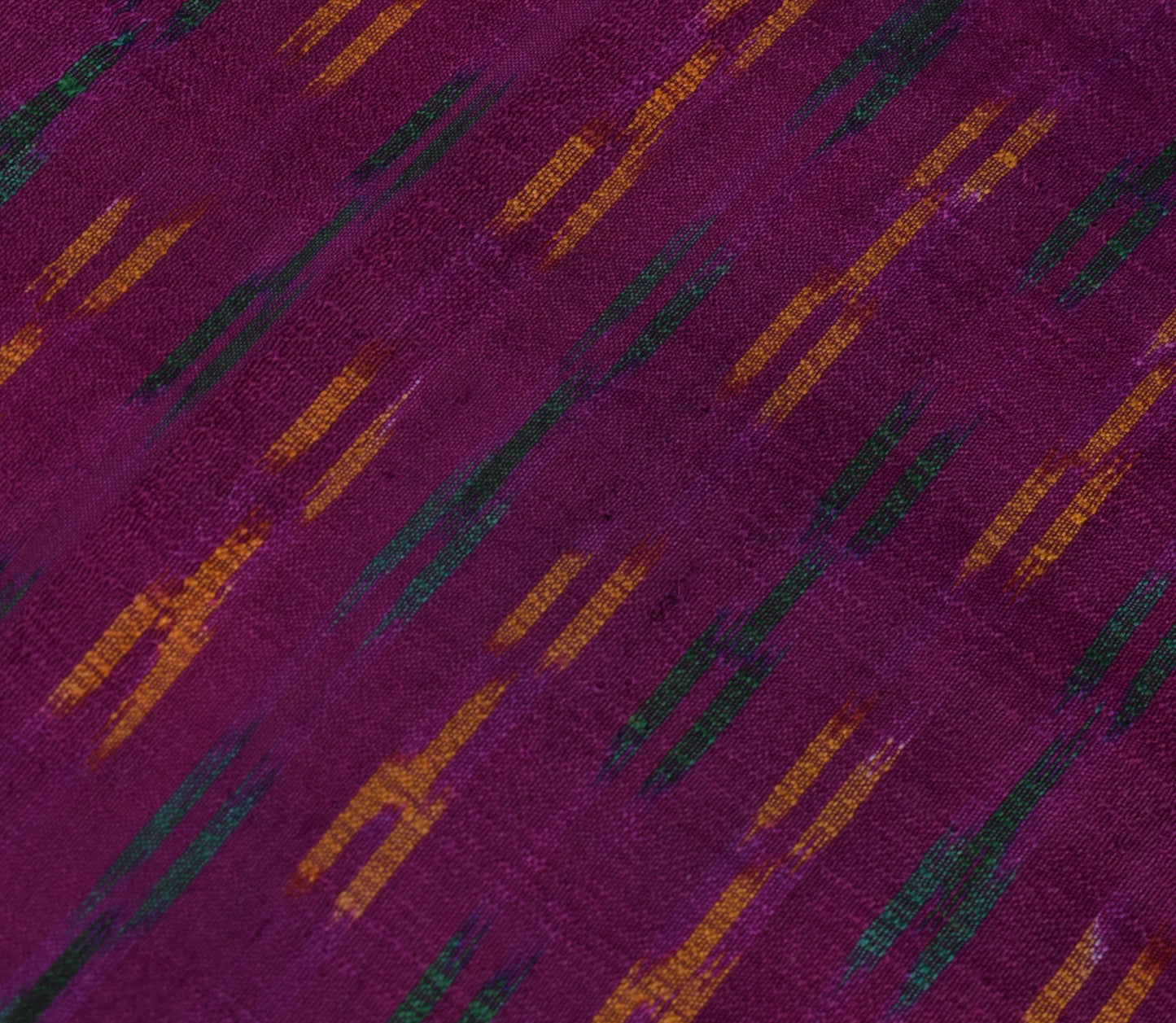 Sushila Vintage Purple Saree Pure Silk  Hand Woven Ikat Patola Sari Craft Fabric