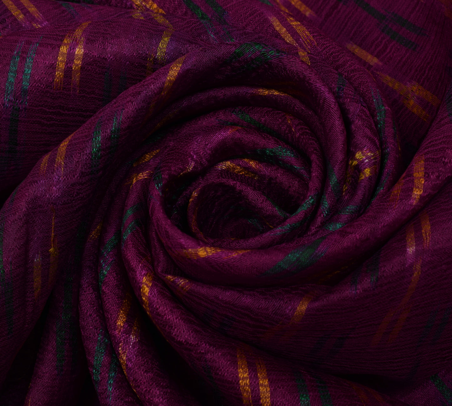Sushila Vintage Purple Saree Pure Silk  Hand Woven Ikat Patola Sari Craft Fabric