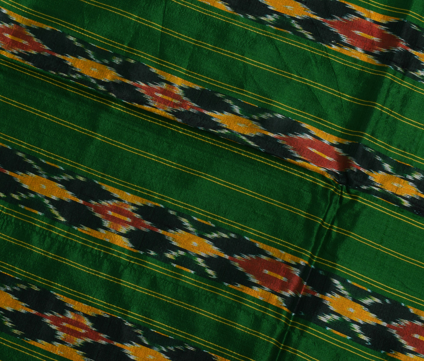 Sushila Vintage Gray Saree Pure Silk Hand Woven Ikat Patola Sari Craft Fabric