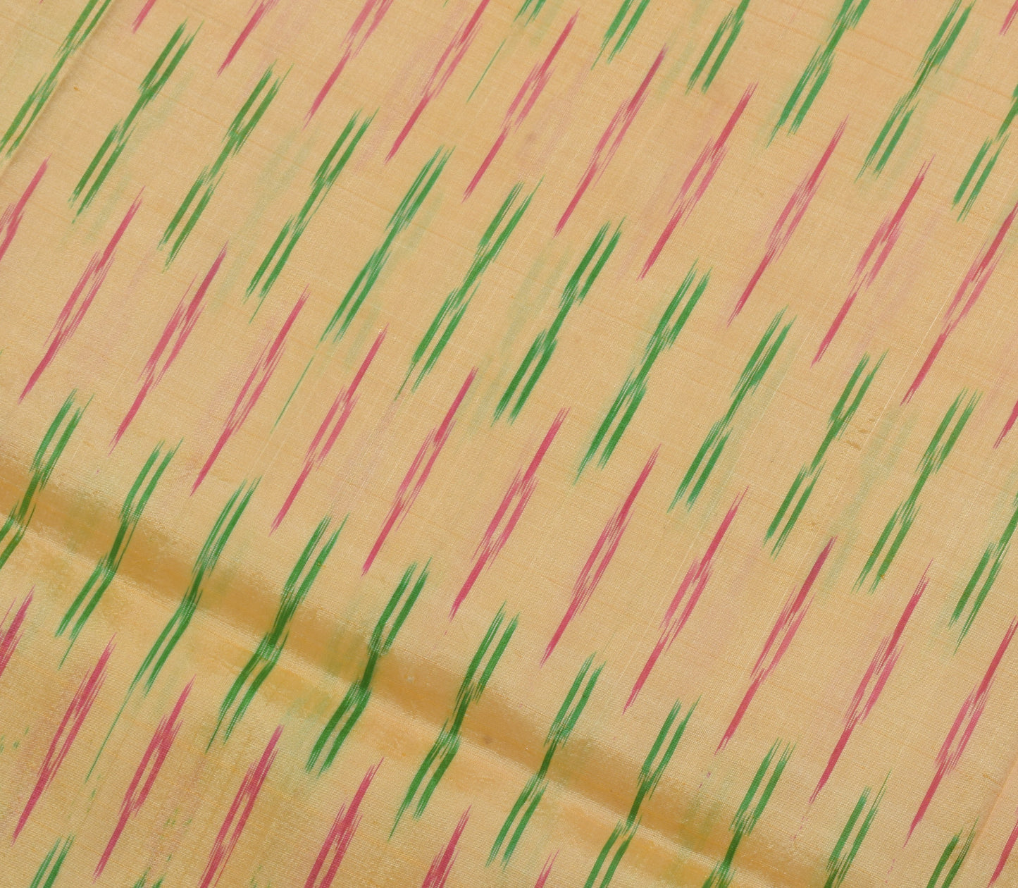 Sushila Vintage Cream Saree Pure Silk Hand Woven Ikat Patola Sari Craft Fabric