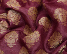 Sushila Vintage Indian Saree 100% Pure Silk Woven Floral Sari Craft Sari Fabric