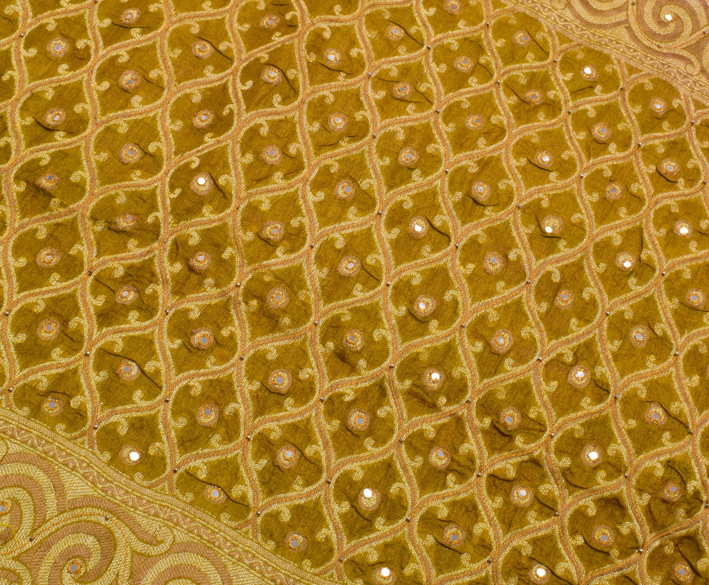 Sushila Vintage Indian Saree 100% Pure Silk Woven Floral Sari Craft Sari Fabric