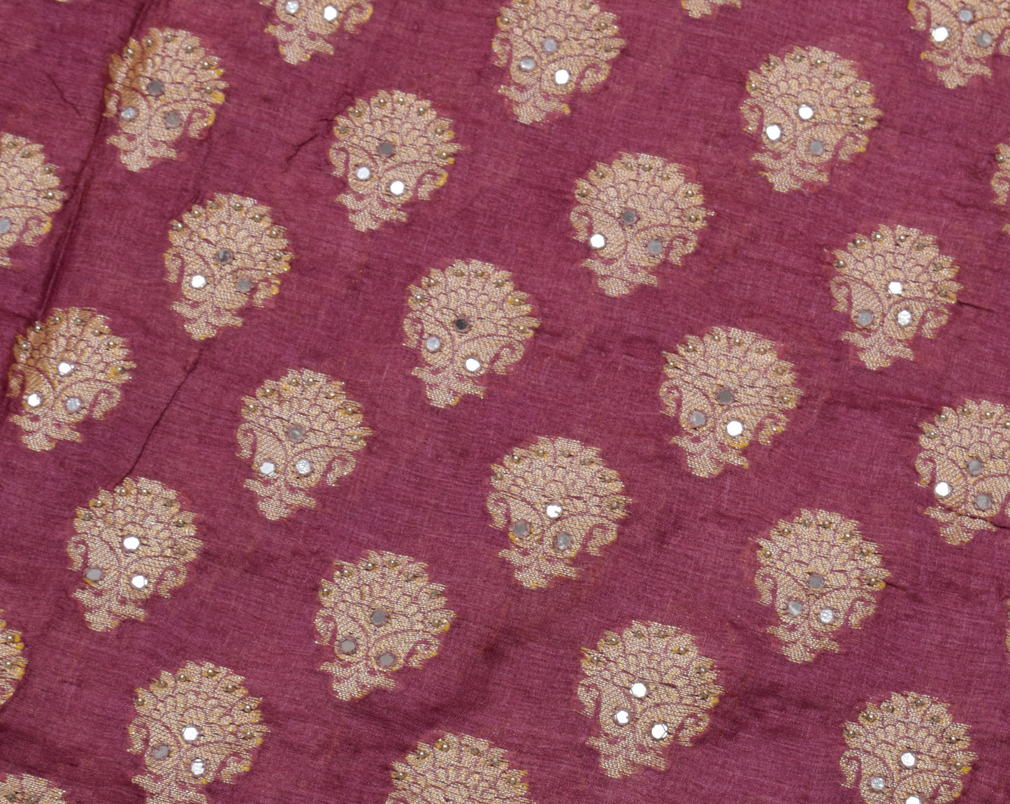 Sushila Vintage Indian Saree 100% Pure Silk Woven Floral Sari Craft Sari Fabric