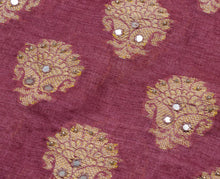 Sushila Vintage Indian Saree 100% Pure Silk Woven Floral Sari Craft Sari Fabric