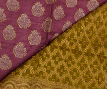 Sushila Vintage Indian Saree 100% Pure Silk Woven Floral Sari Craft Sari Fabric