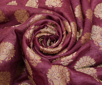 Sushila Vintage Indian Saree 100% Pure Silk Woven Floral Sari Craft Sari Fabric