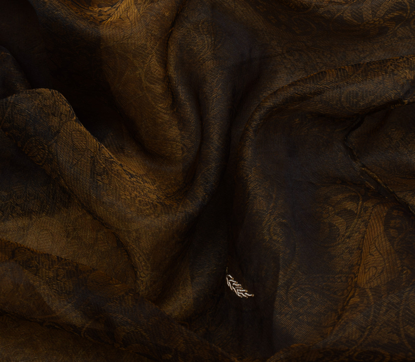 Sushila Vintage Indian Green Saree Pure Silk Woven Paisley Sari Craft Fabric