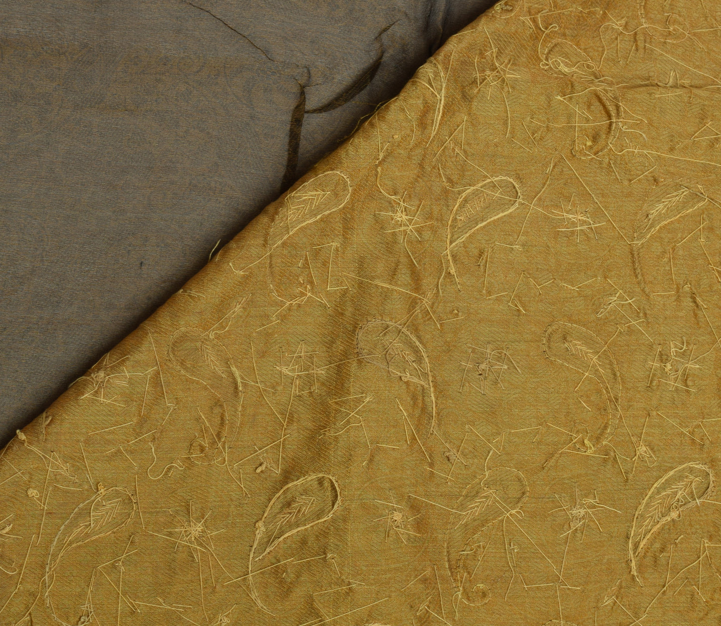Sushila Vintage Indian Green Saree Pure Silk Woven Paisley Sari Craft Fabric