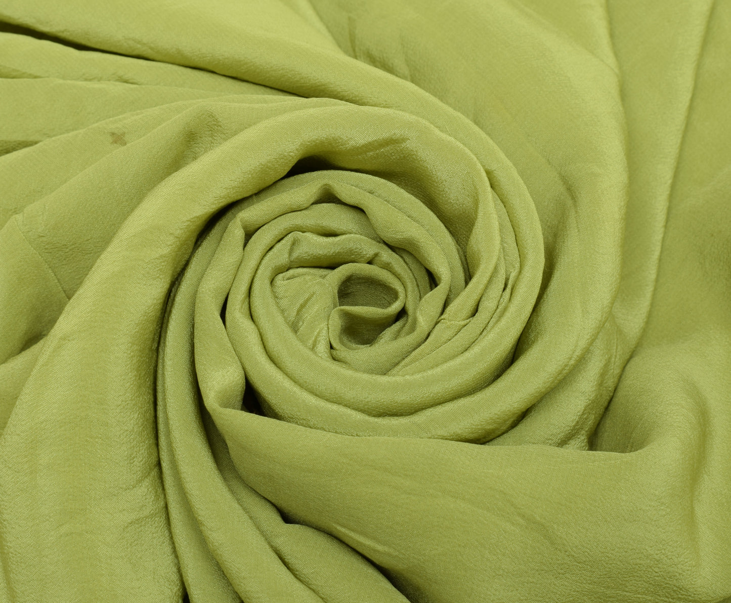 Sushila Vintage Green Saree Pure Crepe Silk Glass Beads Embellish Floral Sari Craft Fabric
