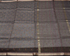Sushila Vintage Indian Black Saree 100% Pure Silk Printed Floral Sari Fabric
