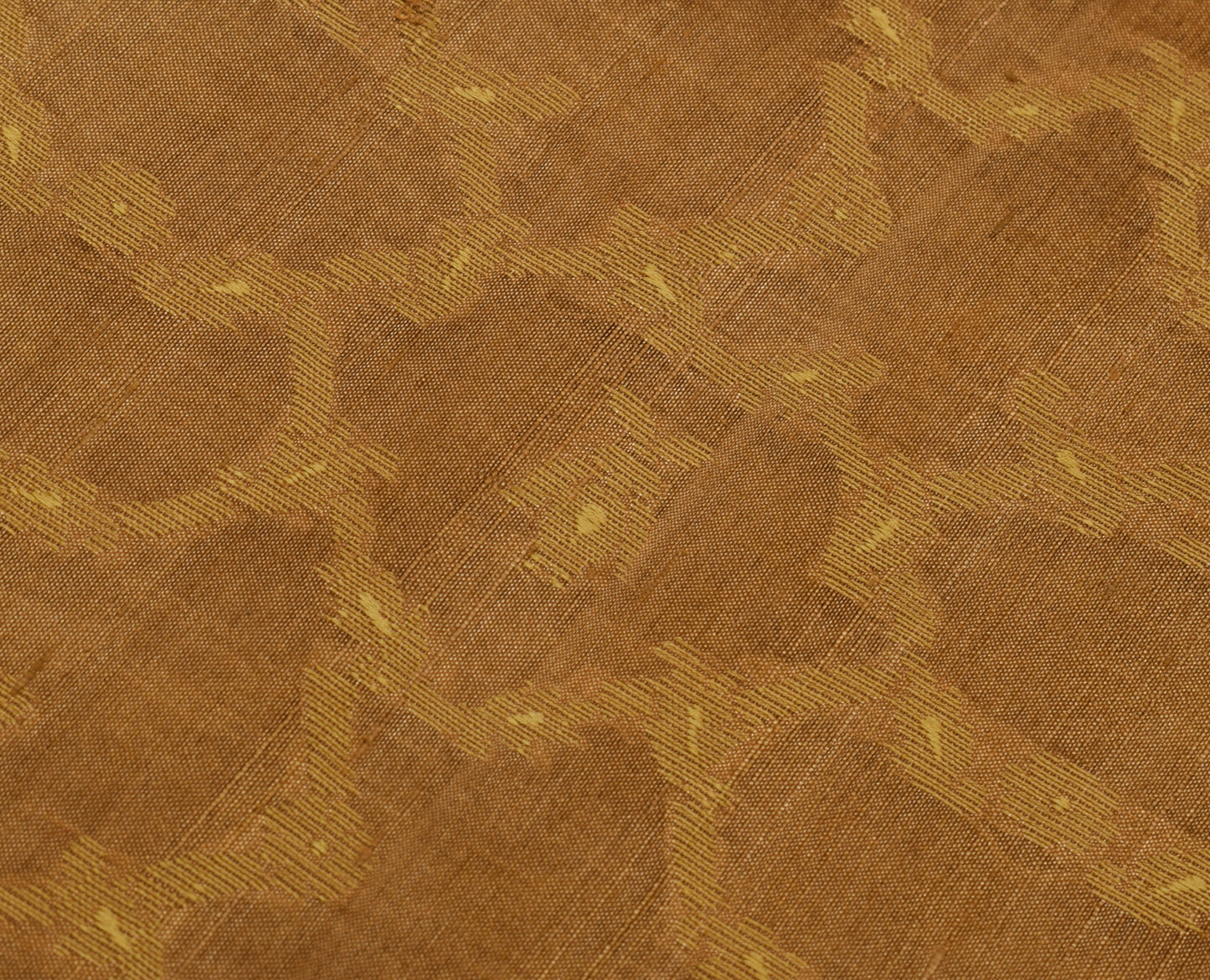 Sushila Vintage Brown Saree 100% Pure Silk Woven Floral Sari Craft 5 Yard Fabric