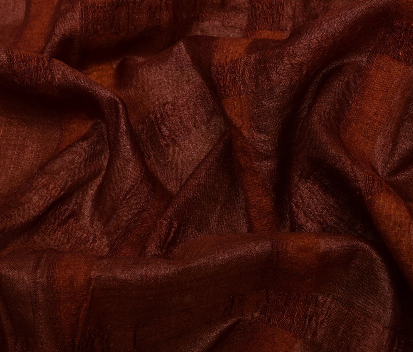 Sushila Vintage Maroon Saree Pure Silk Hand Beaded & Woven Sari Craft Fabric