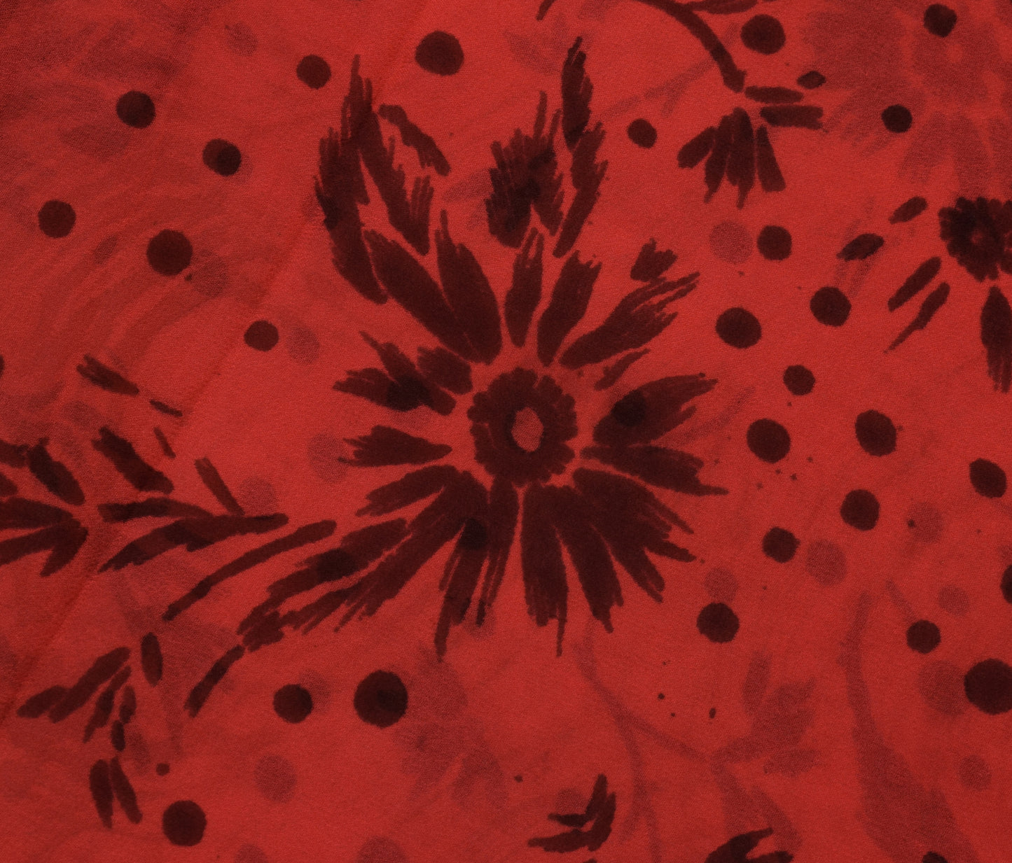 Sushila Vintage Indian Saree Pure Georgette Silk Embroidered Floral Sari Fabric
