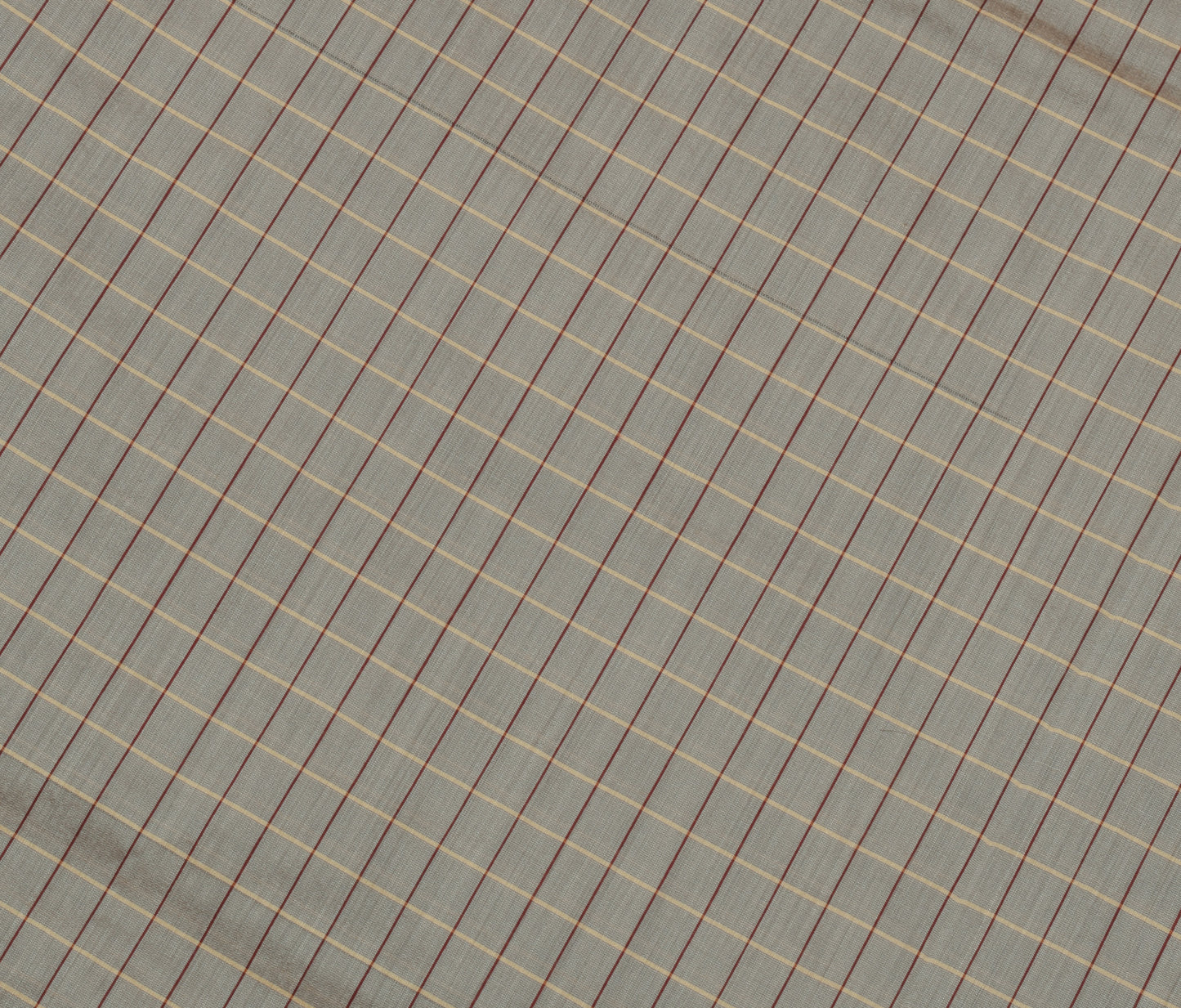 Sushila Vintage Indian Gray Saree Blend Silk Woven Stripes Sari Craft Fabric