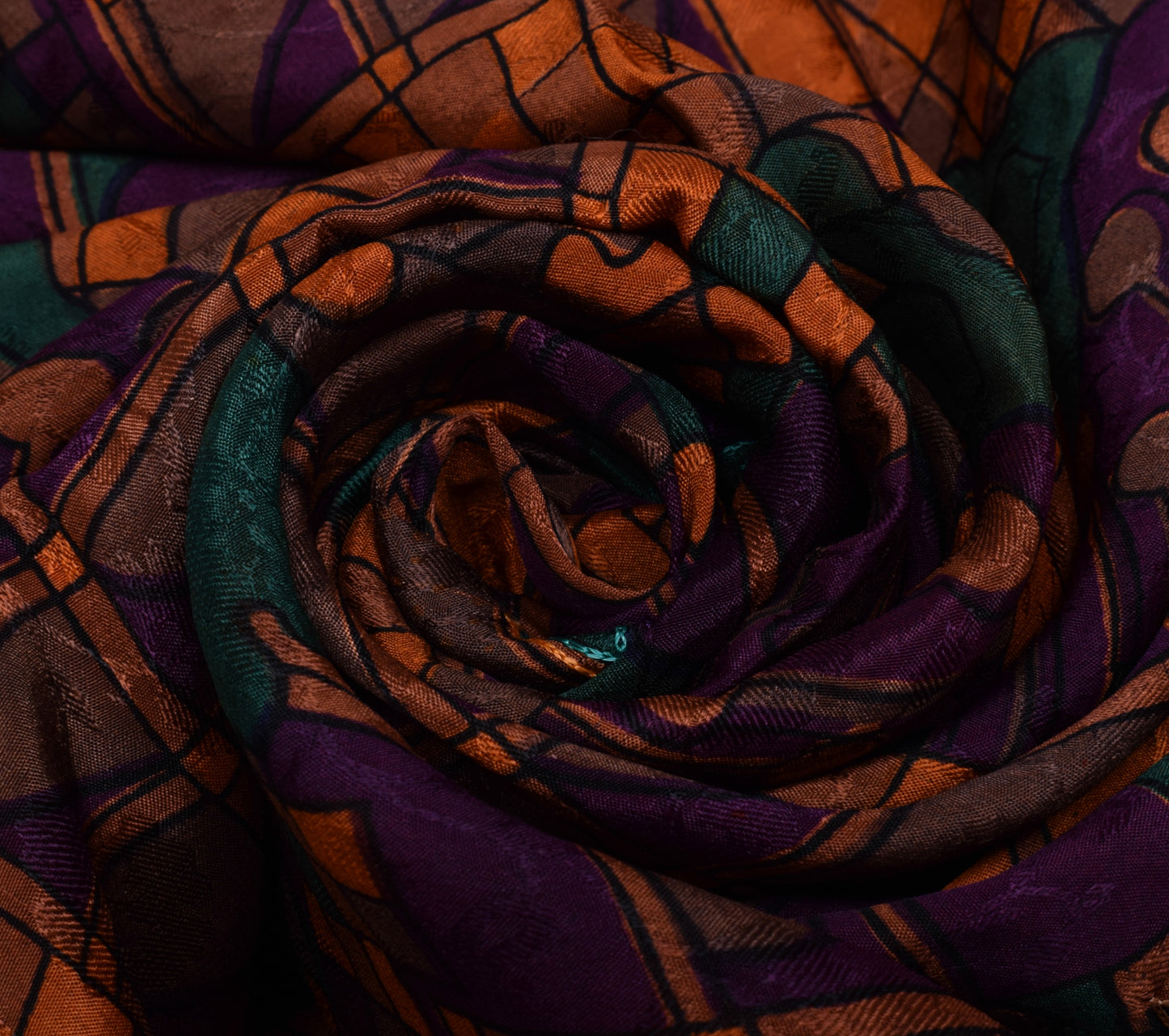 Sushila Vintage Indian Saree 100% Pure Silk Printed Sari Craft Decor 5YD Fabric