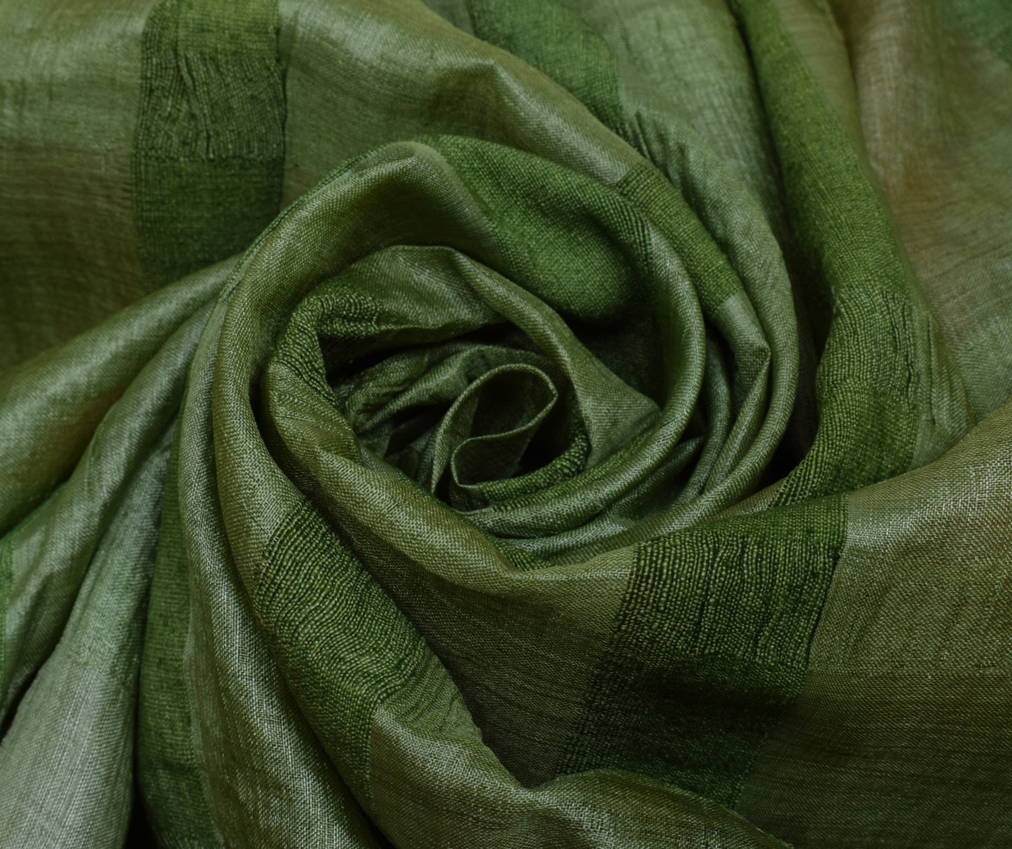 Sushila Vintage Green Saree 100% Pure Silk Woven & Embroidered Sari Craft Fabric