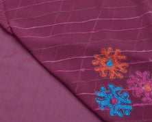 Sushila Vintage Light Purple Saree Pure Georgette Silk Embroidered Sari Fabric
